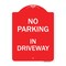 Signmission Designer Series Sign-No Parking in Driveway, Red & White Aluminum Sign, 18" x 24", RW-1824-23723 A-DES-RW-1824-23723 - alternate 1